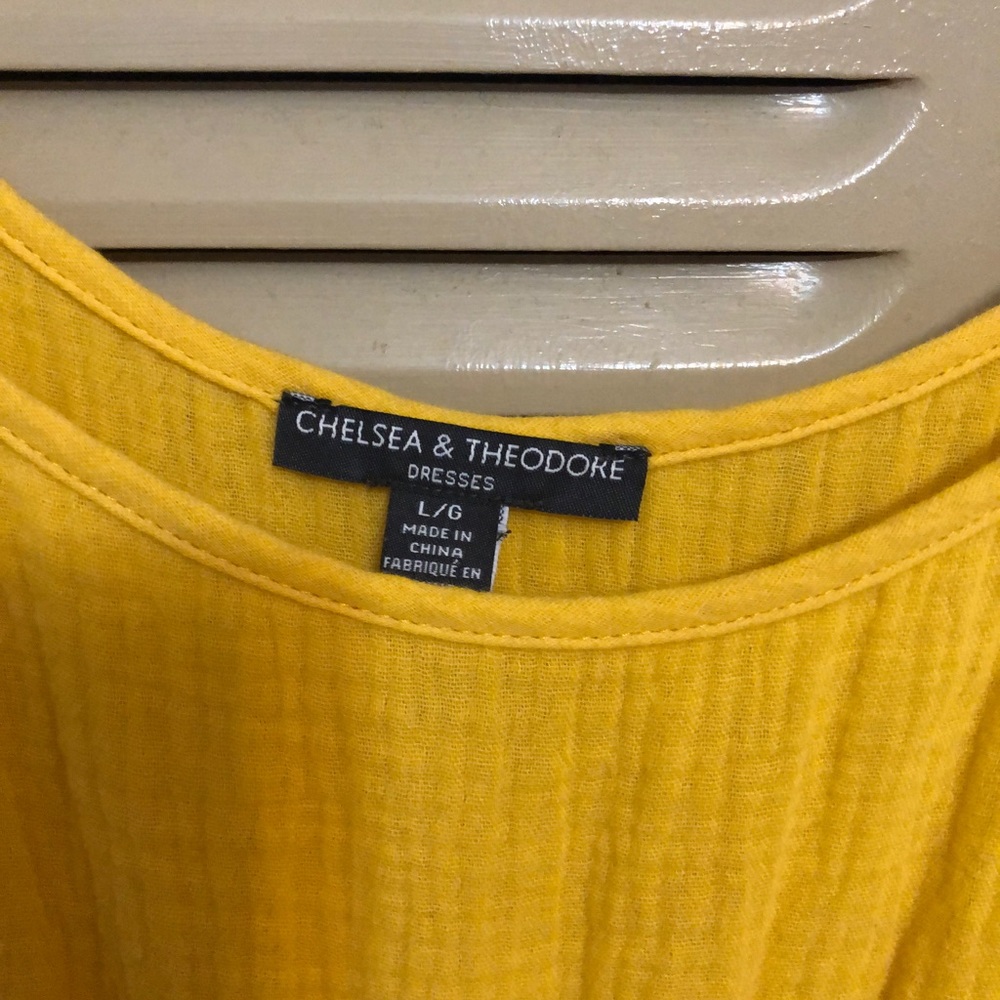 Bright yellow color strap dress